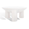 Round Solid Wood Coffee Table, 35"W x 35"D x 16"H