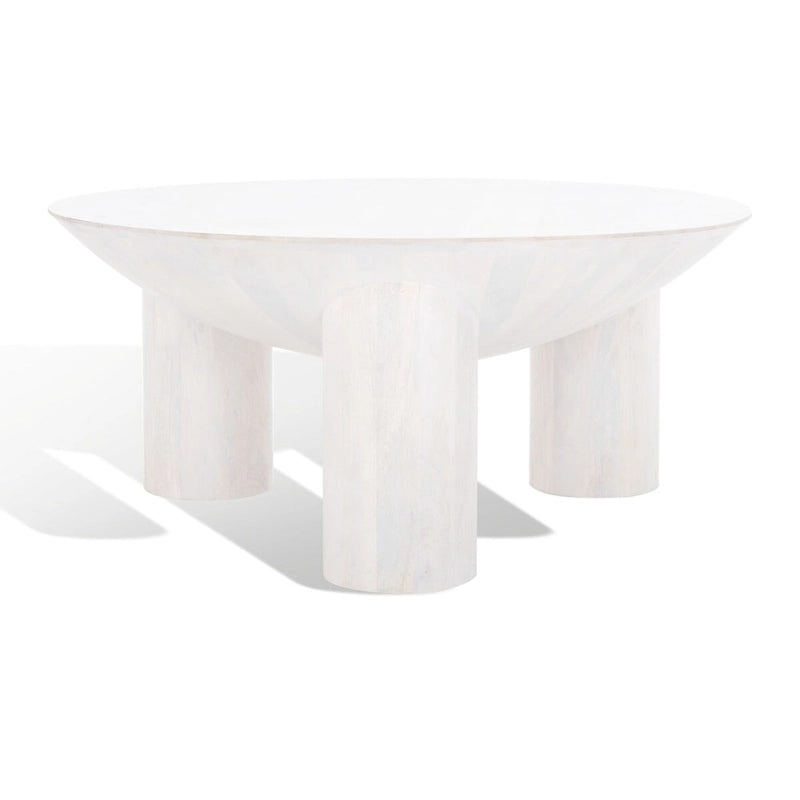 Round Solid Wood Coffee Table, 35"W x 35"D x 16"H