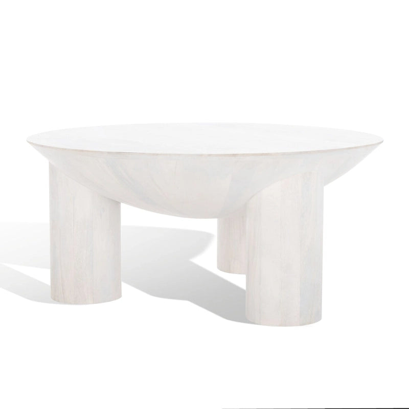 Round Solid Wood Coffee Table, 35"W x 35"D x 16"H