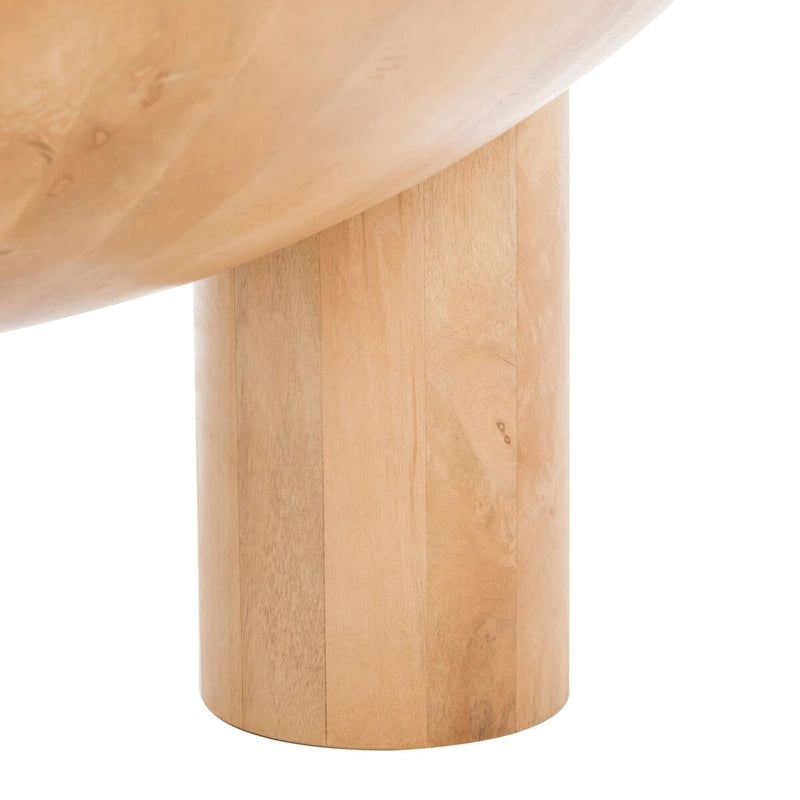 Round Solid Wood Coffee Table, 35"W x 35"D x 16"H