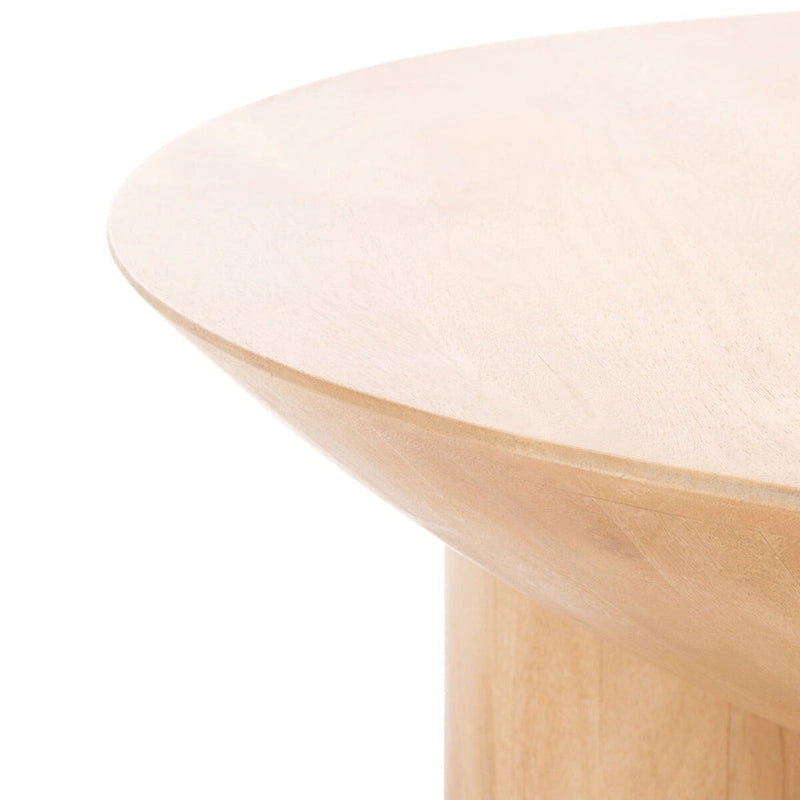 Round Solid Wood Coffee Table, 35"W x 35"D x 16"H