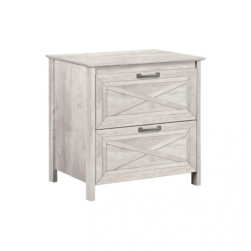 Washed Gray 2-Drawer Lateral Filing Cabinet