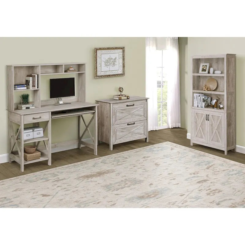 Washed Gray 2-Drawer Lateral Filing Cabinet