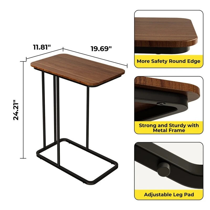 Small End Table for Living Room, Bedside Table/Nightstand/Coffee Table for Couch, Sofa Table for Bedroom