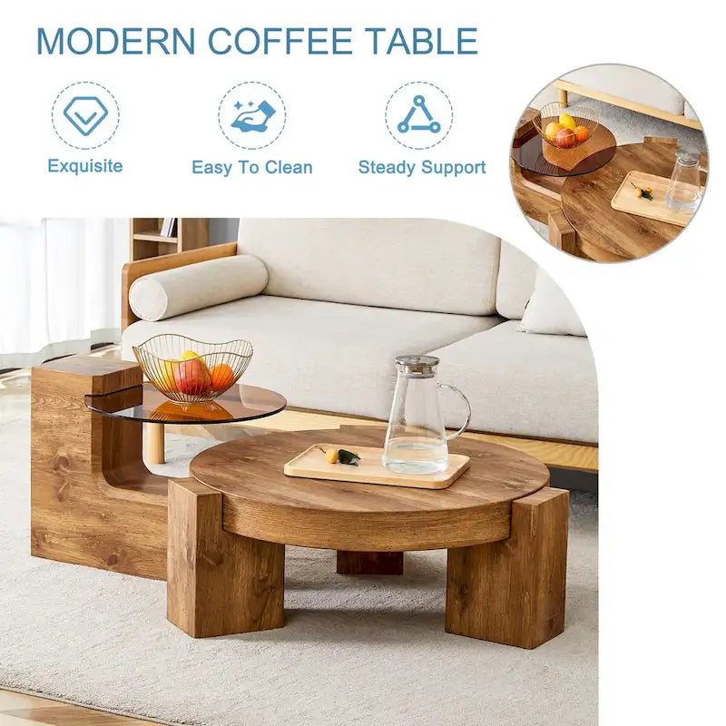 The Detachable Double-Decker Coffee Table,And The Detachable Design Can make The use of space more flexible