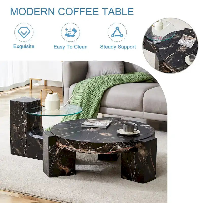 The Detachable Double-Decker Coffee Table,And The Detachable Design Can make The use of space more flexible