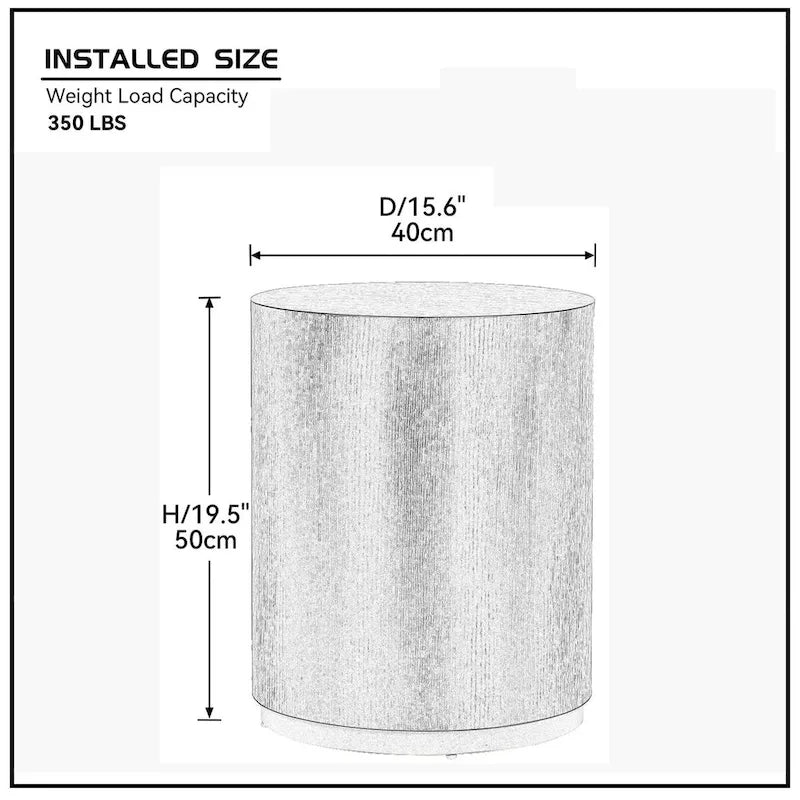 Round side Table for Living Room Fully Assembled
